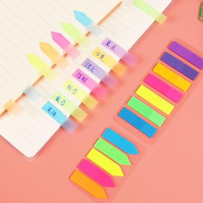Transparent Sticky Notes & Fluorescent Arrow Index Stickers: Waterproof, Self-Adhesive, Ideal for Students