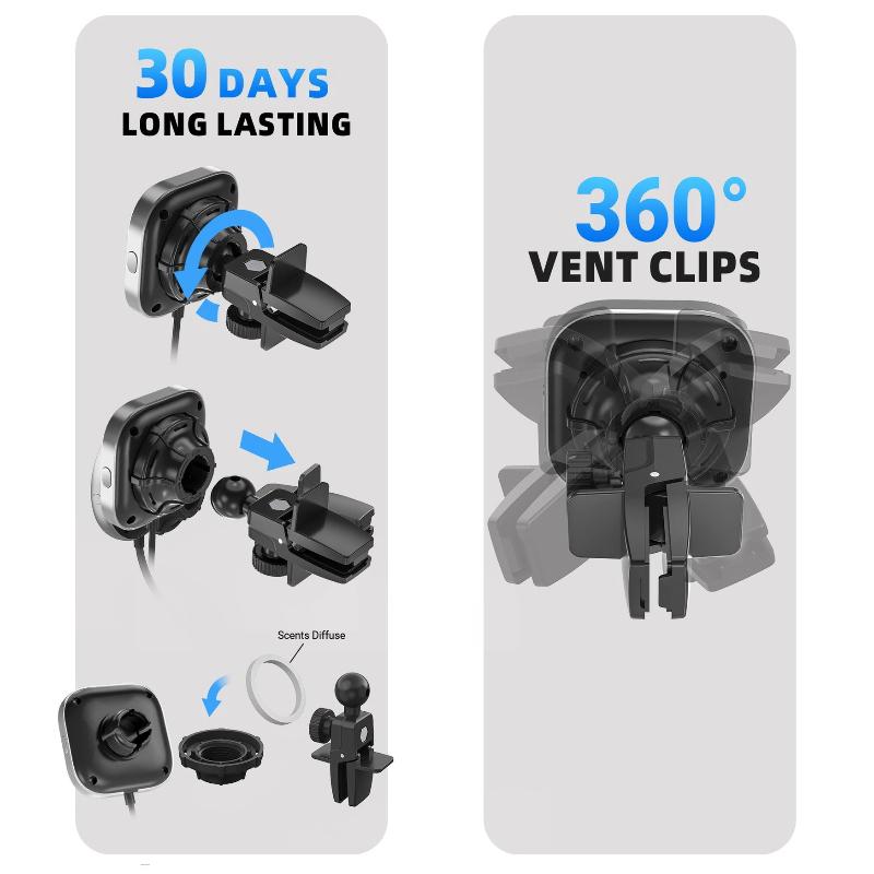 Wired To Wireless CarPlay Converter, Car Smart Connectivity and Entertainment System Adapter, Upgraded Air Freshener Clip