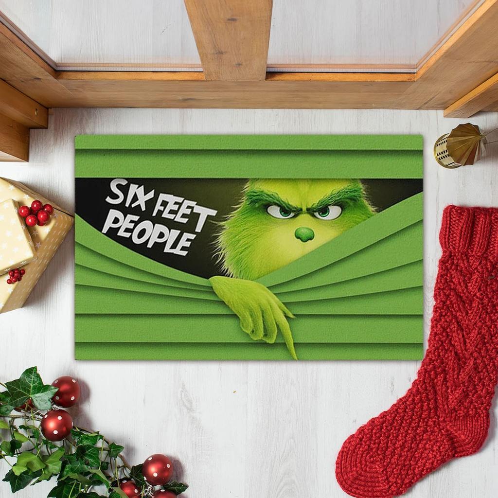 Welcome Christmas Mat Non-Slip And Washable Doormat Decoration Door Mat Entrance Rugs