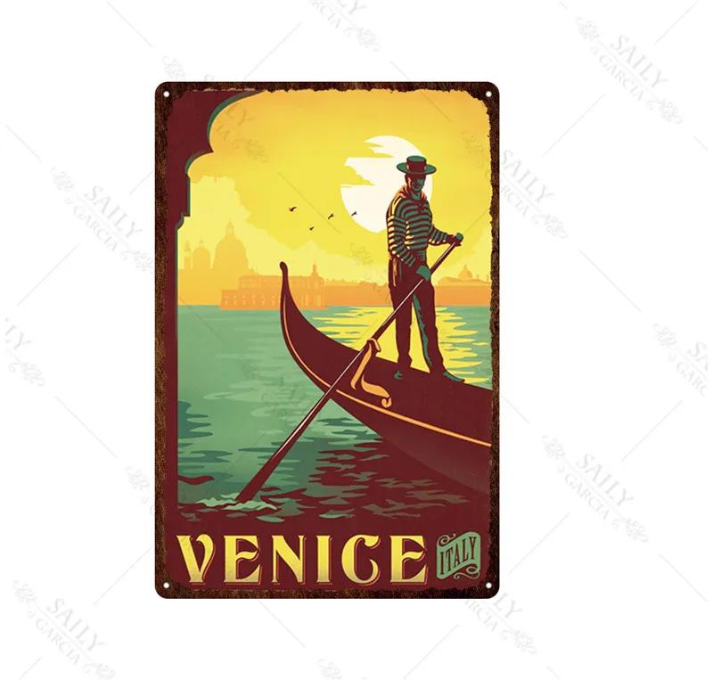 Africa City Sign Vintage Metal Sign Christmas Gift Metal Plates for Wall Art Retro Home Kids Room Decor Metal Poster 30X20Cm