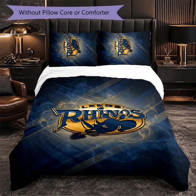 Leeds Rhinos Pattern Microfiber 3Pcs Bedding