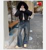 Women's Short Large Fur Collar Hooded Warm Cotton-padded Jacket
