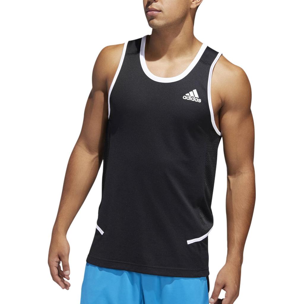 Adidas Tank Tops Men's Black Crew Neck Moderate Other DP4775