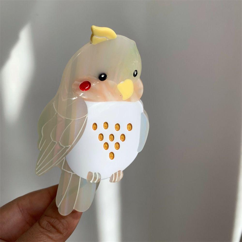 Cartoon Acetate Hair Claw Parrot Bird Shark Clip Cute Animal Hair Clip  Daily
