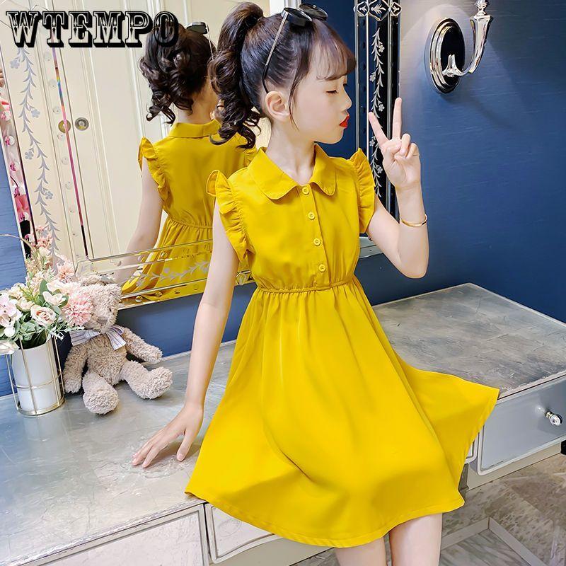 

Girls Dress Summer Dress Children s Princess Dress Korean Sleeveless Solid Color Trendy Dress Fashion 160