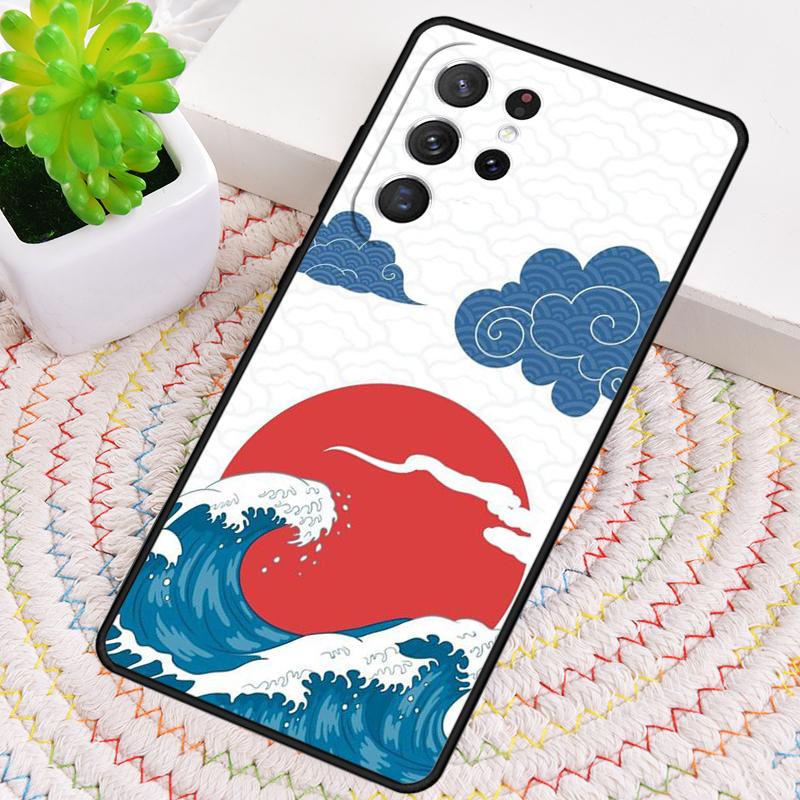 Japanese Pub Wave Anime Art Silicone Phone Case For Samsung Galaxy Note 10 Pro S26 S25 S24 S23 S22 S21 Plus S25Ultra Capa Cover
