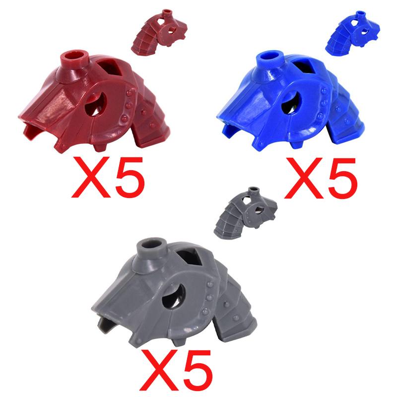 MOC Building Blocks Military Napoleon Cavalry Gothic Warhorse Animal Wolf Seat Widened Saddle Rope Accessories Brick Toy Gifts