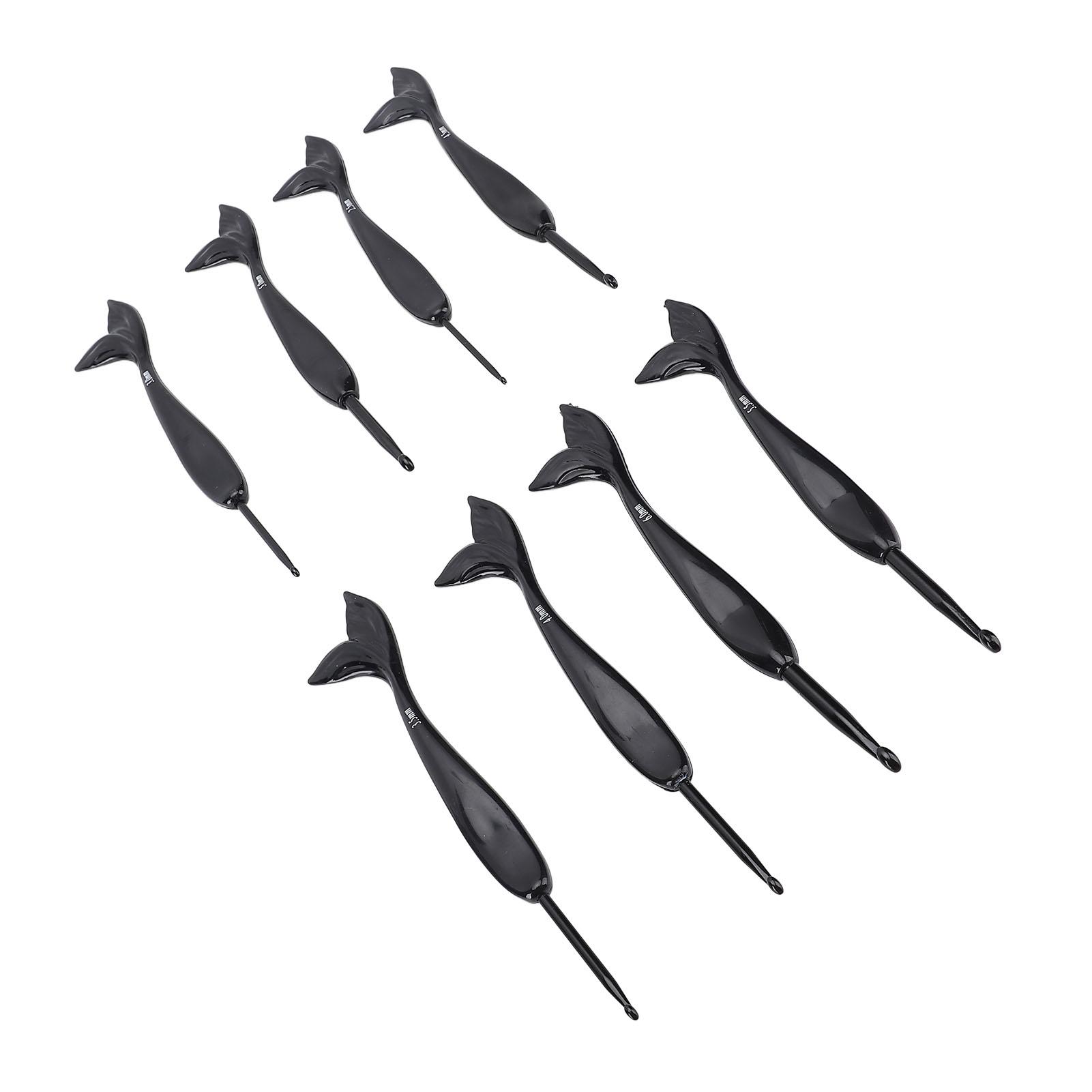 

Набор из 8 крючков для вязания крючком 2,5 6 мм АБС алюминий эргономичная ручка «рыбий хвост» крючки для вязания крючком