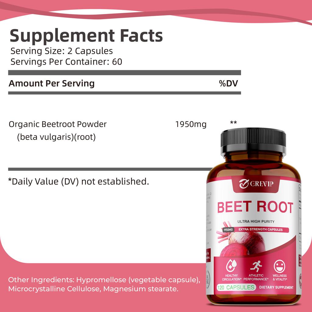Concentrated Beet Root Extract, Nourishes the Body's Internal Circulation, Maintains Physical Health and Vitality, Nutritional Supplement.