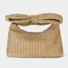 Summer Straw Woven Clutch Bag Women Bow Purse 2025 Luxury Design Ladies Evening Handbag Party Banquet Bags Vacation Beach Tote