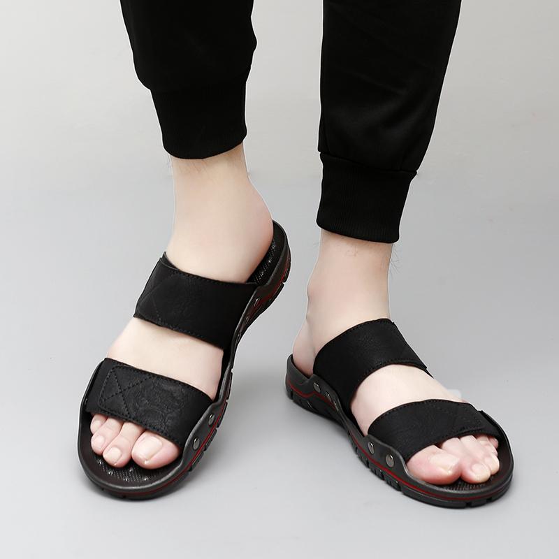 Fashion New Arrival Mens Slip on Walking Shoes Non-Slip Sandals for Beach Casual Wear Half Drag Comfortable Lightweight Male Slippers
