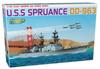 Platz Dragon 1/700 Scale USS Spruance DD-963 Plastic Model Kit (DR7084)