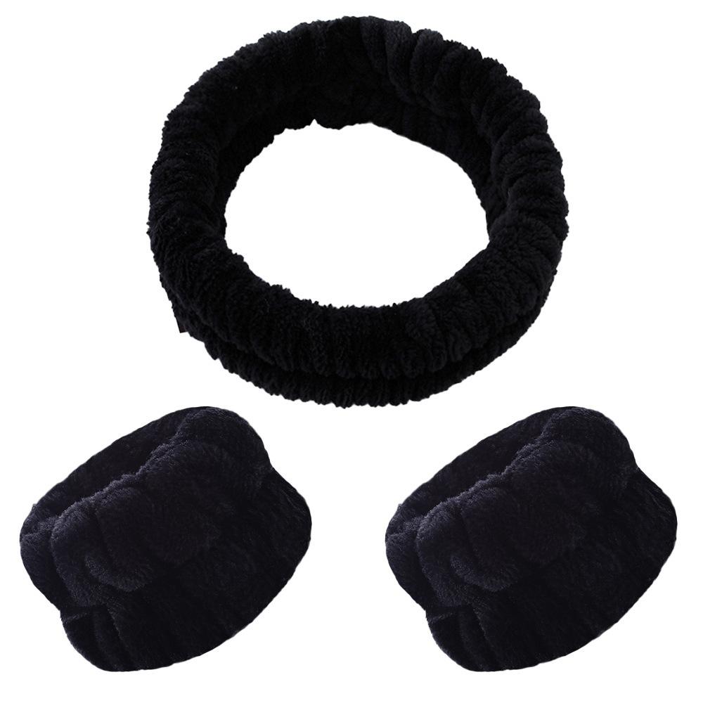 Fascia per Lavaggio Viso, Elastico per Lavaggio Viso, Fascia per Capelli da Donna, Peluche Monocolore, Fascia per Capelli da Casa per Trucco, Elastico per Capelli