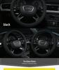 Nappa Leather Embossed Car Steering Wheel Cover - Four Seasons, Comfortable Grip