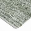 Tapis en cuir tressé vert clair 60x120