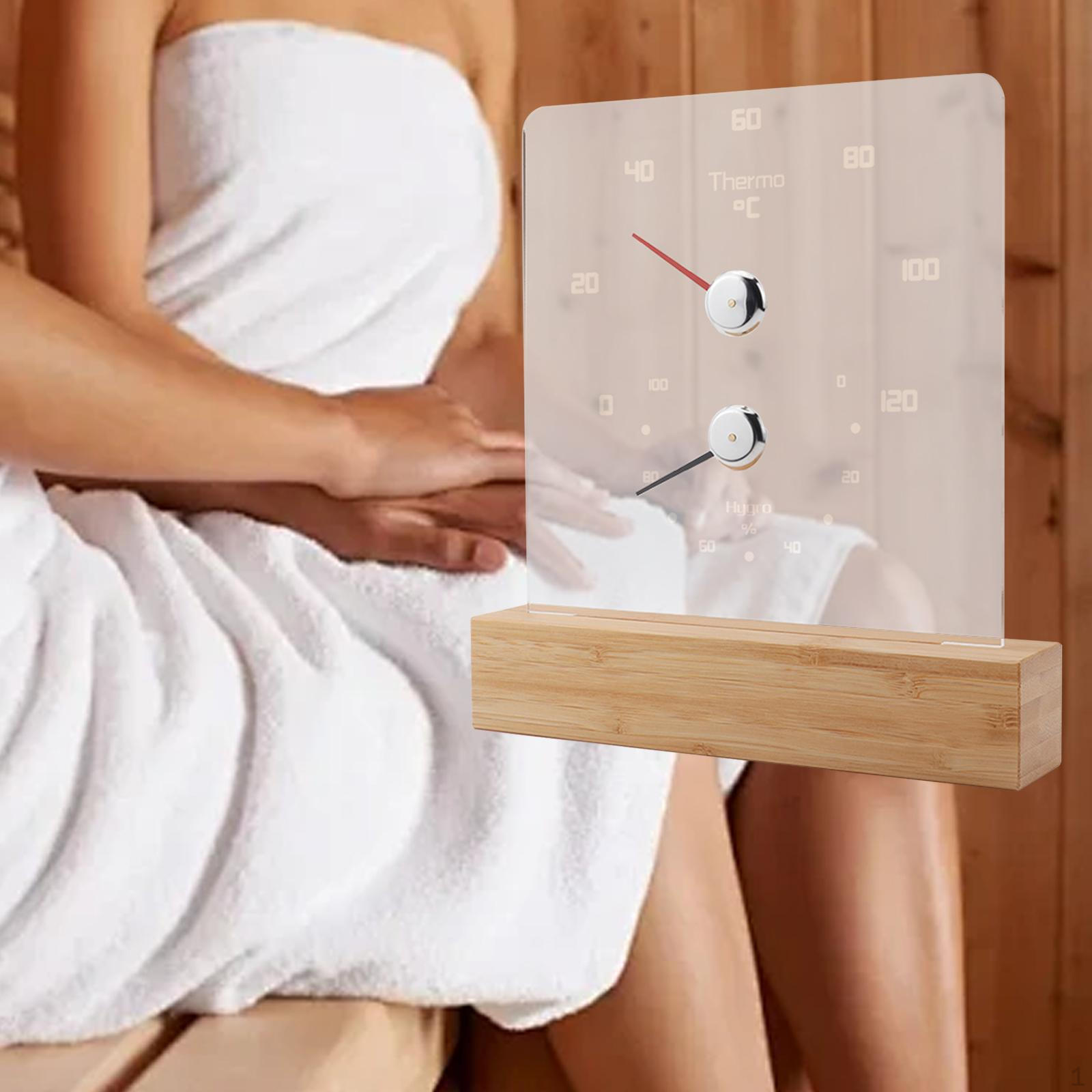 

Premium Sauna Room Thermometer Hygrometer - Professional Indoor Climate Centigrade Display