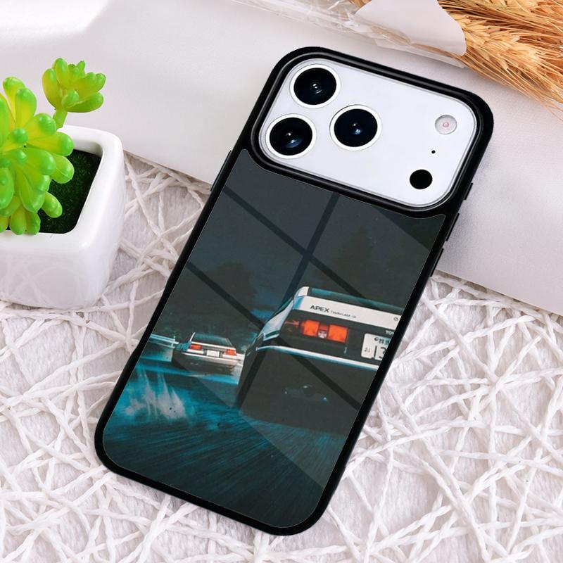 Initial D soft Phone Case for iPhone 17 Air 16 15 11 12 14 13 Pro Max Shockproof Cover