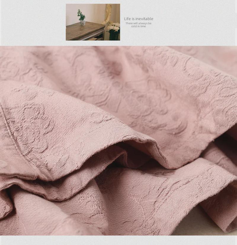 Damen Retro Chinesisch Besticktes Baumwoll-Leinen Langarm Hanfu Hemd