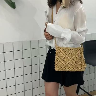 Fashion Woven Shoulder Bags Straw Summer Women Weave Crossbody Beach Travel Handbag Female Bag Women Messenger Bags Bolsa KTY