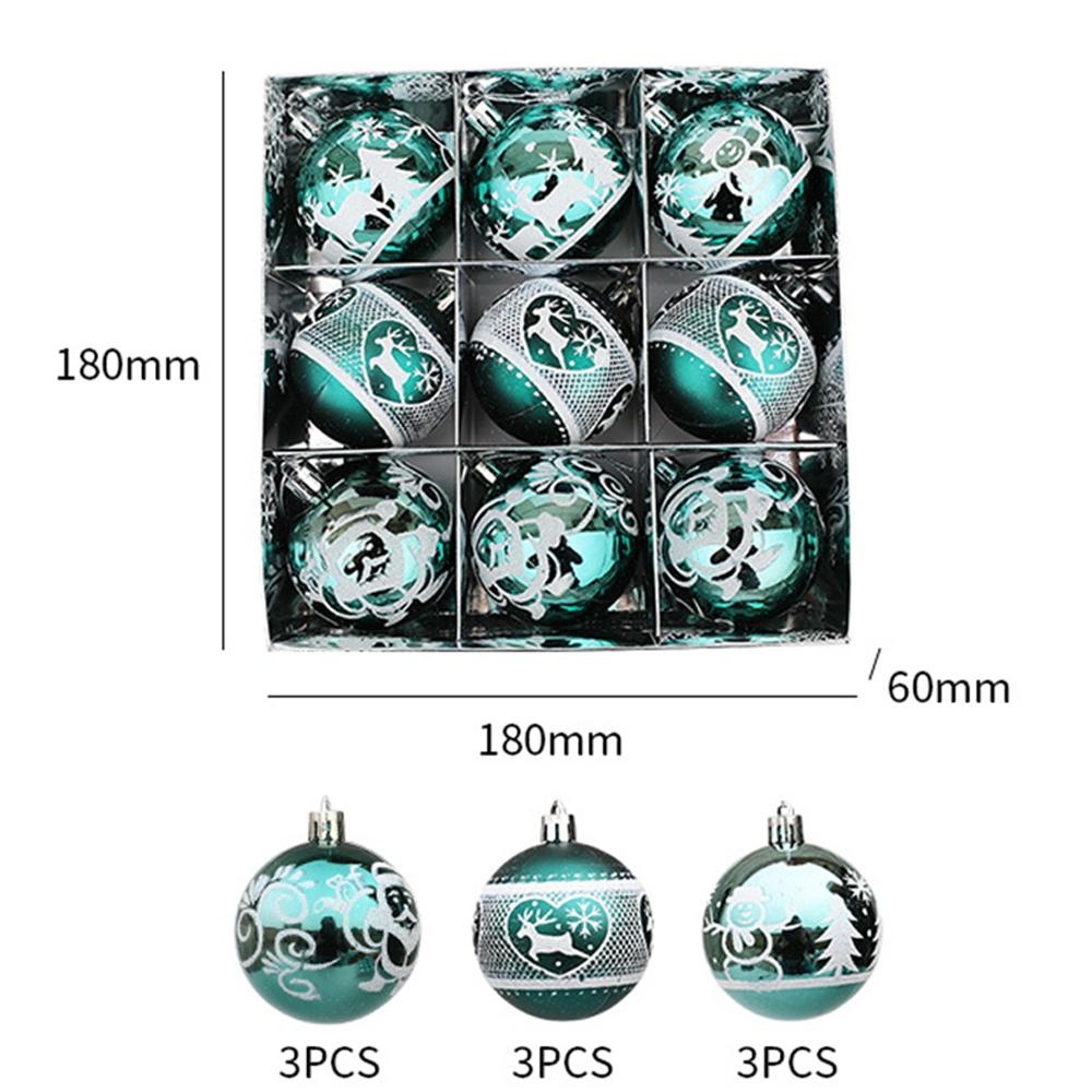 Good-9Pcs Christmas Balls Christmas Tree Decor Hanging For Home Decor New Year Party Small Pendant Ornaments