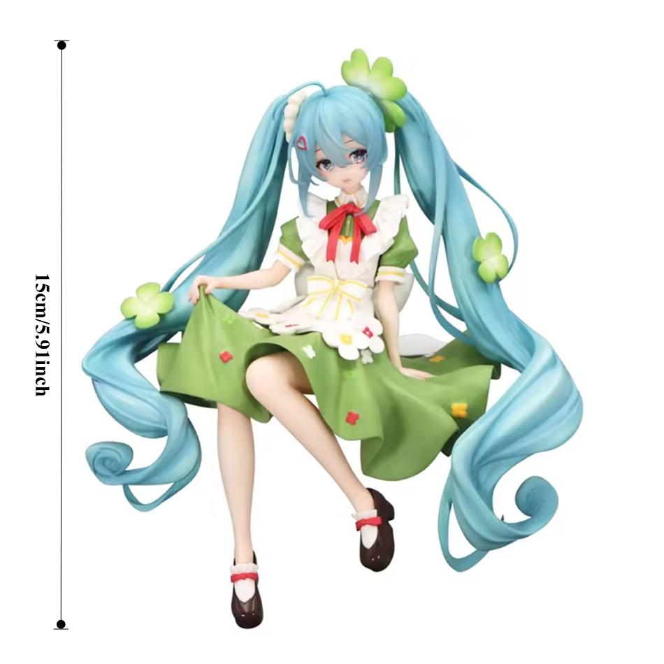Anime Figure Cherry Blossoms Dress Action Figures Kawaii Swimsuit Vocaloid Pvc Collectible Model Toys Girl Gift