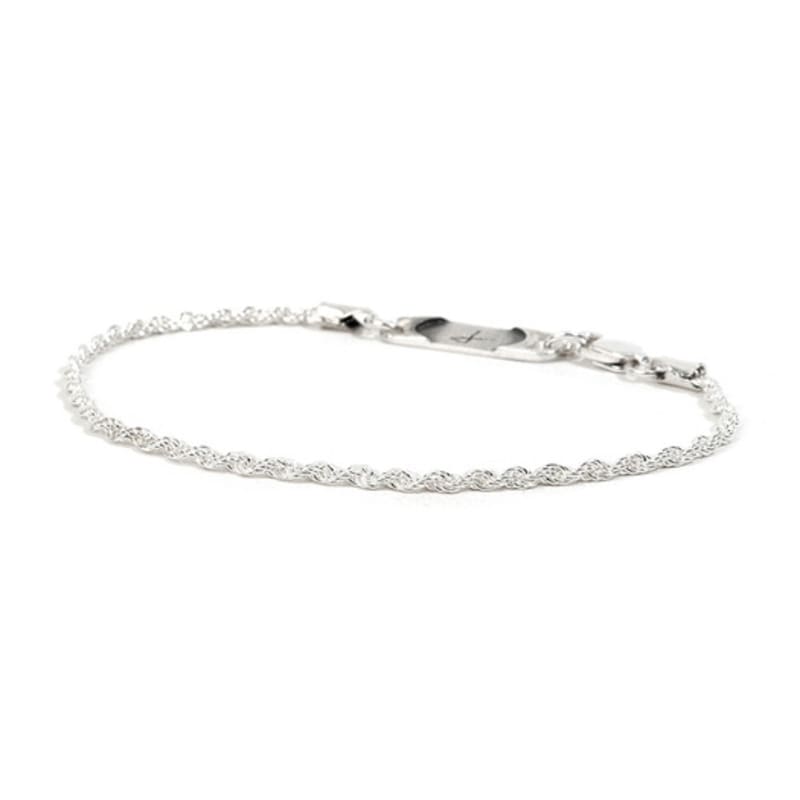SEWNSWEN SILVER SLIM INTERLACE CHAIN BRACELET