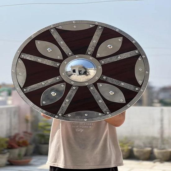 Viking Shield  Authentic Norse Warrior Shield Battle-Worn Wooden Valhalla Decor Medieval  Gift for Him