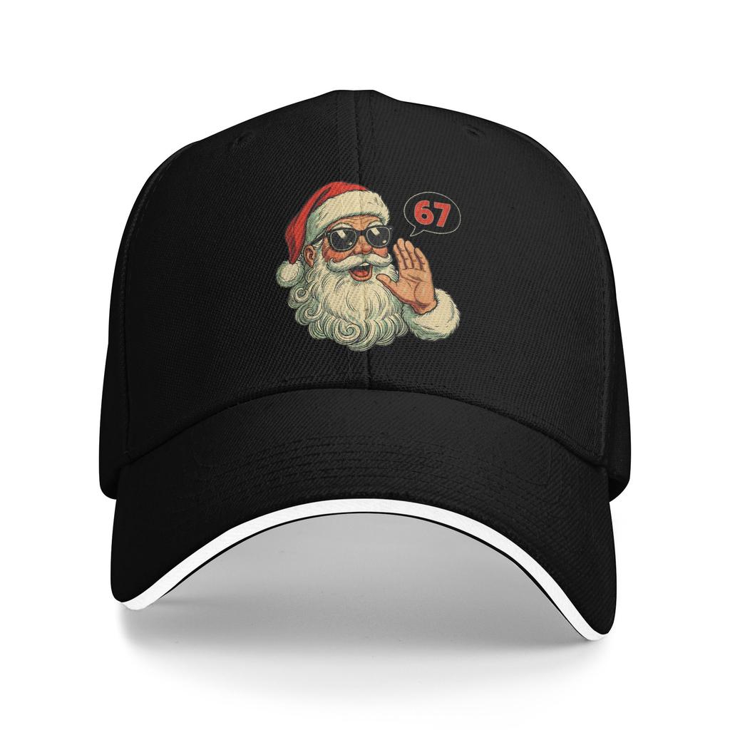 67 Christmas Funny Six Seven Meme Brainrot Santa Claus Sun Baseball Cap Summer Casual Hip Hop Hats Outdoor Sport Baseball Caps