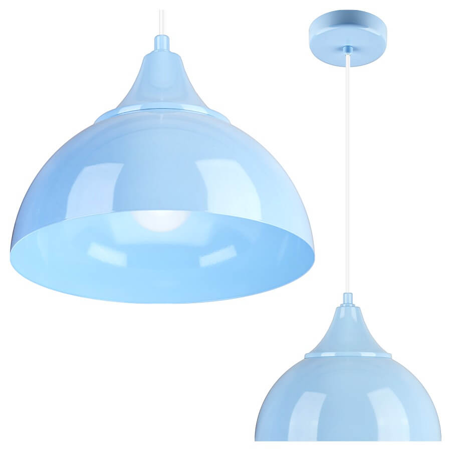 Kupidyn 1 Lampa Wisząca - Dziecięca, Błękitny, Metalowa 1Xe27