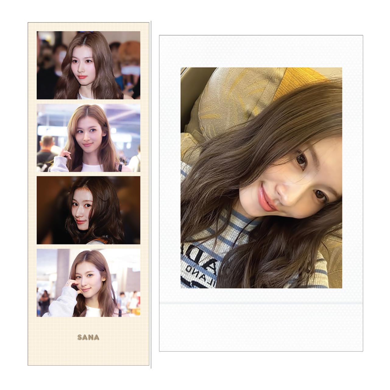 

Real Set 4Cut Photo 2Sheet Polaroid 10Sheet Insenekko 10 Instax style trading Real Set K-STAR + (2 + cards) (SANA SANA)