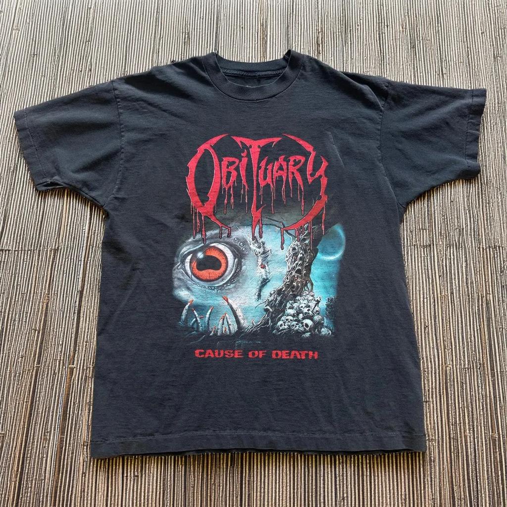 Maglietta Unisex Nera Taglia S5xl Causa della Morte Necrologio