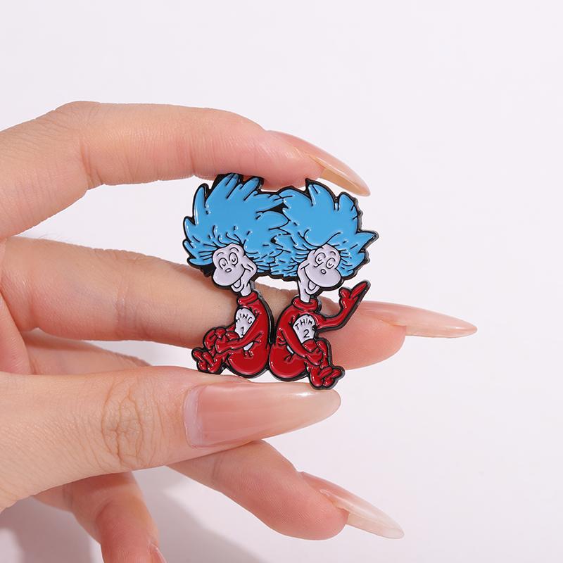 Cute Cartoon Character Enamel Pins Custom Brooches Lapel Badges Funny Jewelry Gift for Kids Friends
