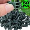 50 Stück wiederverwendbare Pflanzen-Fix-Clips, Orchideen-förmige Garten-Pflanzen-Clips, Garten-Rattan-Pflanzzubehör