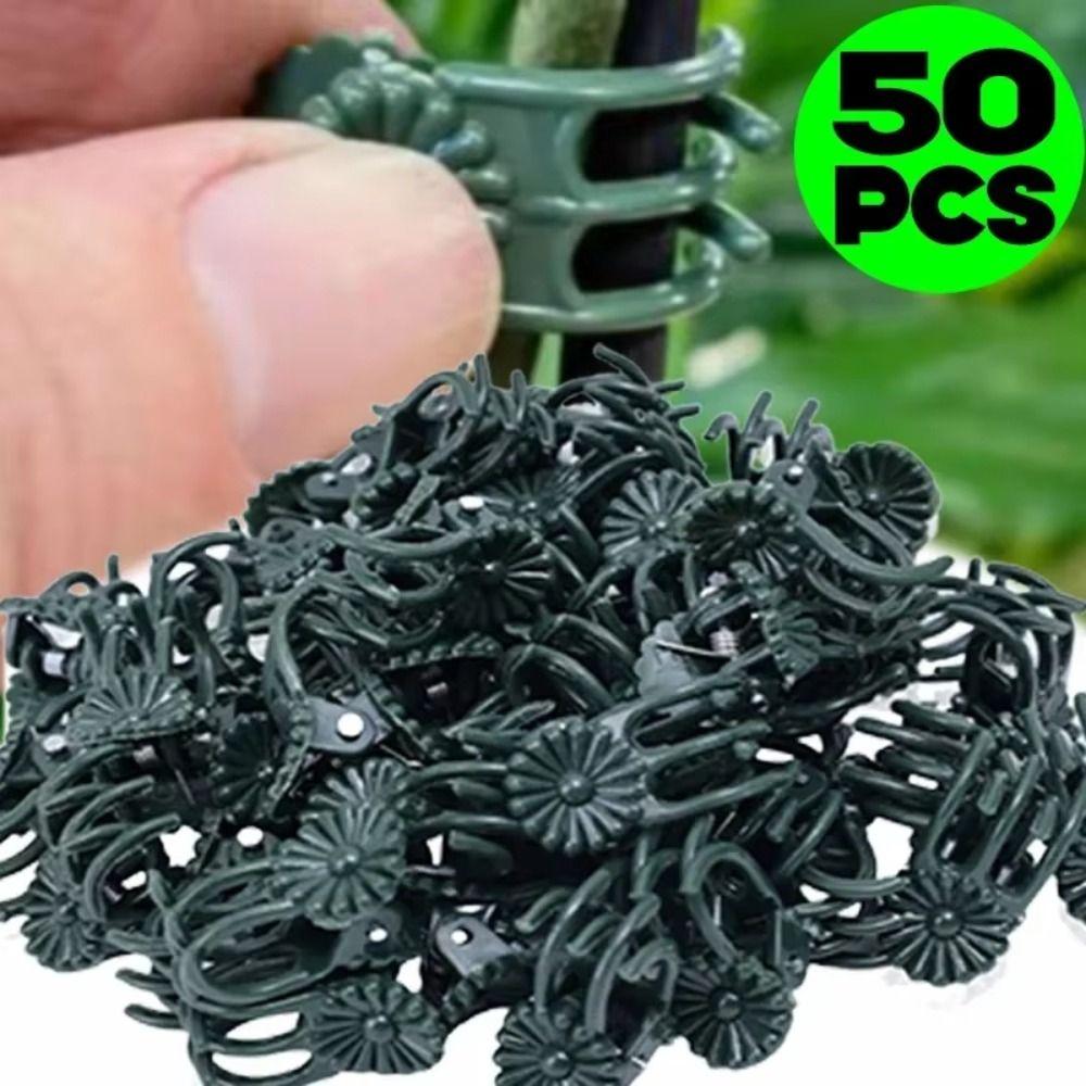 50Pcs Reusable Plant Fix Clips Orchid Shaped Garden Plant Clips  Garden Rattan Planting Accessories