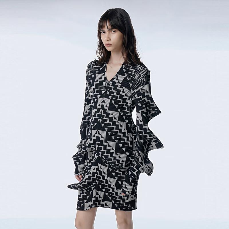 

JNBY 2023 Осень Новое Вязаное А-силуэтное платье 5N8G14040 L