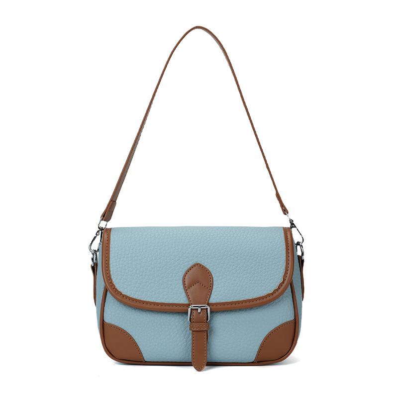 Retro Small Bag Women's Bag Summer New Fashion Shoulder Bag Fashion Crossbody Contrasting Color Small Square Bag Tide