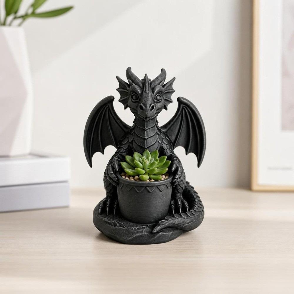 3D Printed Succulent Plant Flowerpot Home Decoration Dragon Statue Funny Dragon Planter Pot Gift