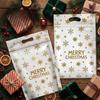 50pcs Stand-up Design Christmas Sealing Bags Plastic Packaging Bags Gift Wrapping Bags  Xmas Holiday