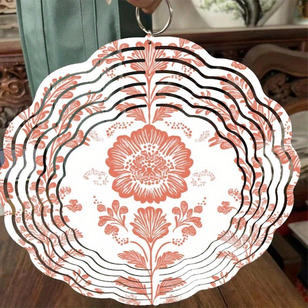 10 Zoll Blumen-Windspiel für Außengartendekor, drehendes Hänge-Windspiel mit 360°-Haken, künstlerisches Design, perfektes Geschenk für Frühling und Sommer