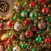 42Pcs/Set Creative Christmas Tree Balls Shiny Xmas Baubles Durable Christmas Ball  Showcase
