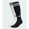adidas 3-Stripe Knee Socks 2P - White:Black JV7413 5403928