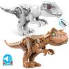 With Sound Assembled Building Blocks Dinosaur World T-Rex Velociraptor Triceratops Jurassic Animal Model Bricks Figure Toys Gift