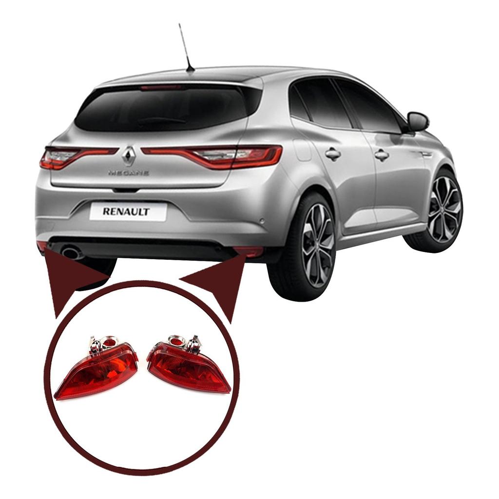 BSP990 Rear Bumper Tail Fog End Light Lamp Lens Reflector Left and Right Sides 265852501R, 265804720R for Renault Megane MK4 HB