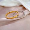 Stainless Steel Eight-Pointed Star Bracelet Women Men high quality 18K gold-plated Not fading Gift Bracelet