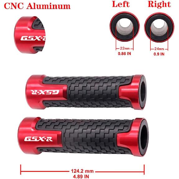 GSXR Motorcycle Handlebar Hand Grips: For Suzuki GSXR 125 | 250 | 300 | 600 | 750 | 1000 7/8" 22Mm