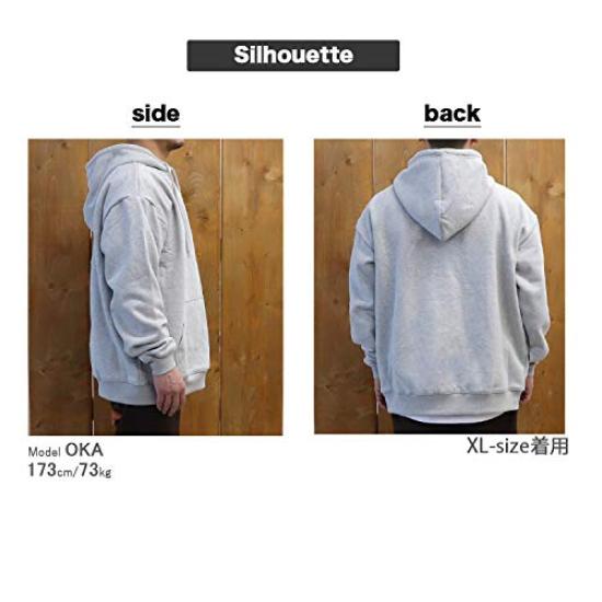 Shaka Wear Schwergewicht Dick Shaka Wear Uni Pullover Street Fashion Grauer Hoodie, Farbe, 12oz, Herren Sweatshirt, Übergroß, Oberteil, [Gebraucht]