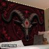 2D Flat - 2D Flat - 2D Flat Print 1pc Tapestry Demon Goat Skull Wall Hanging Occult Mystic Art Textile Decor Themed Party Banner Suitable for Family P