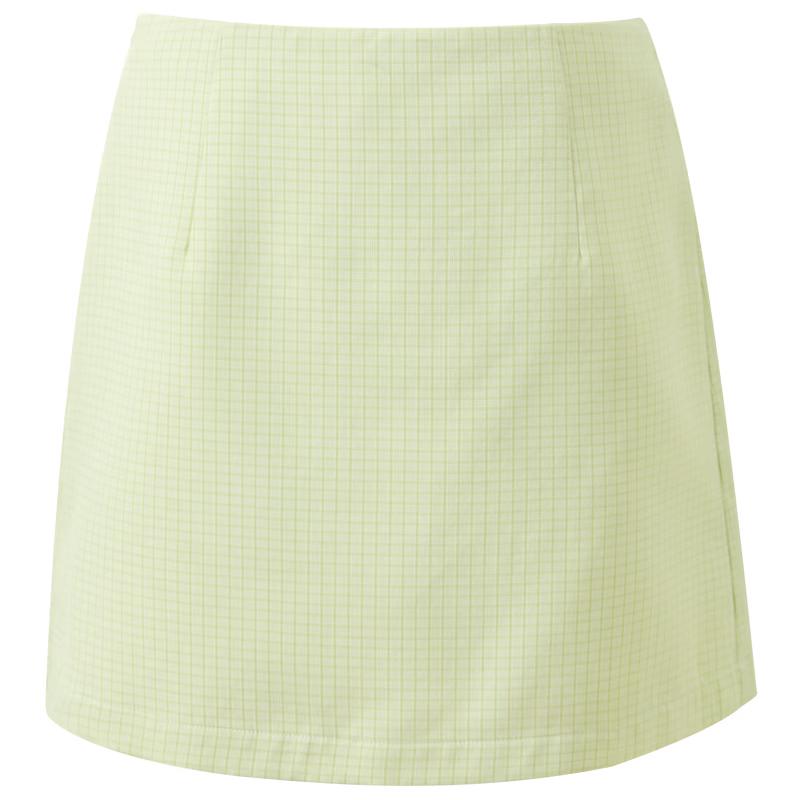 SanCai 2026 Summer Plaid A-line High-Waist Mini Skirt XL