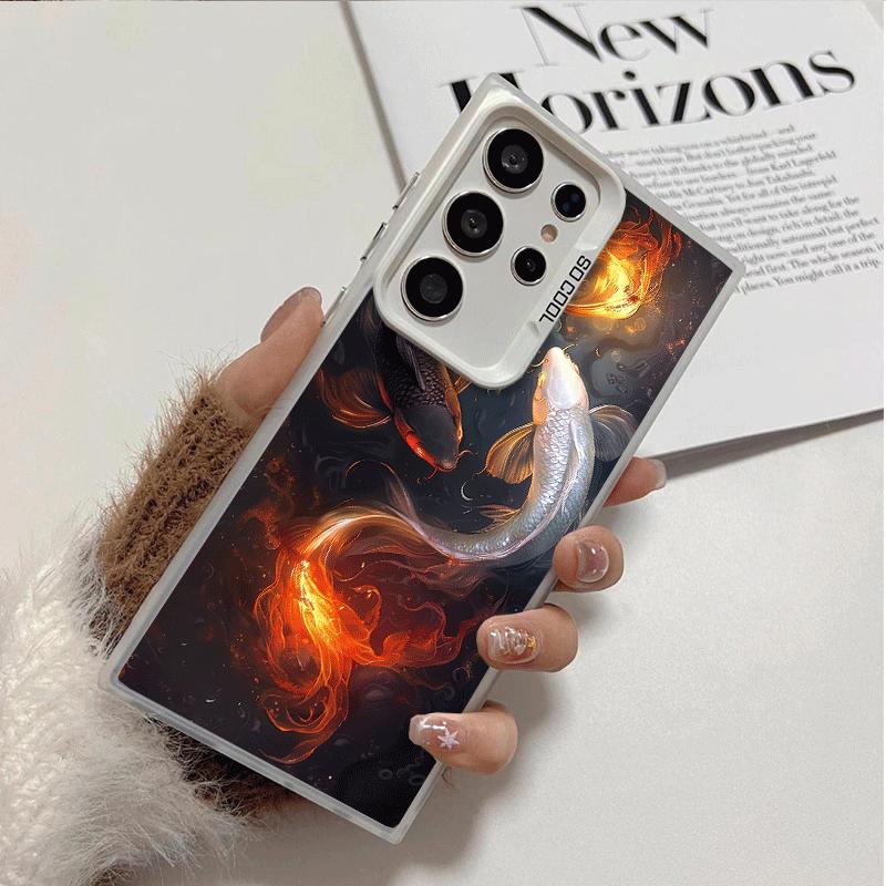Golden Carp Lucky Koi Shockproof Phone Case for Samsung Galaxy S26 Edge S25 Ultra S24 FE S23 Plus S21 Cover Anti Fall Fundas