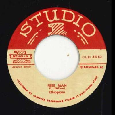 7inch Record ETHIOPIANS / SOUL BROTHERS - Free Man / Shanty Town CLD4512 Studio One 1966 US Reggae, Ska & Dub